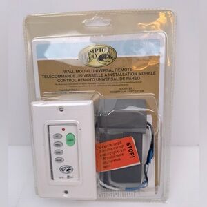 Hampton Bay 191 707  Wall Mount Universal Remote New Open Box